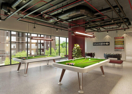 hình phòng chơi billards the privé
