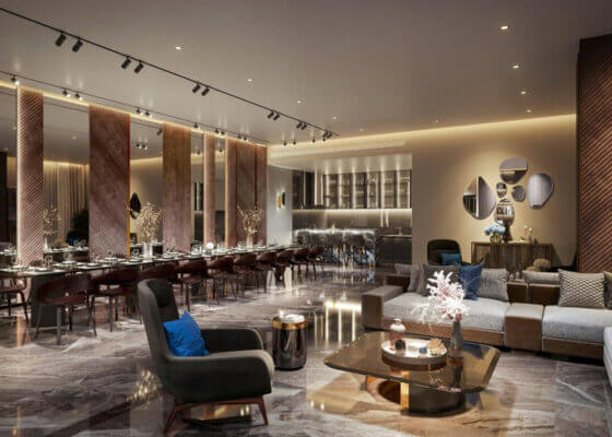 hình phòng tiệc phong cách pháp the privé