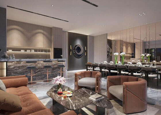 hình phòng tiệc phong cách ý the privé