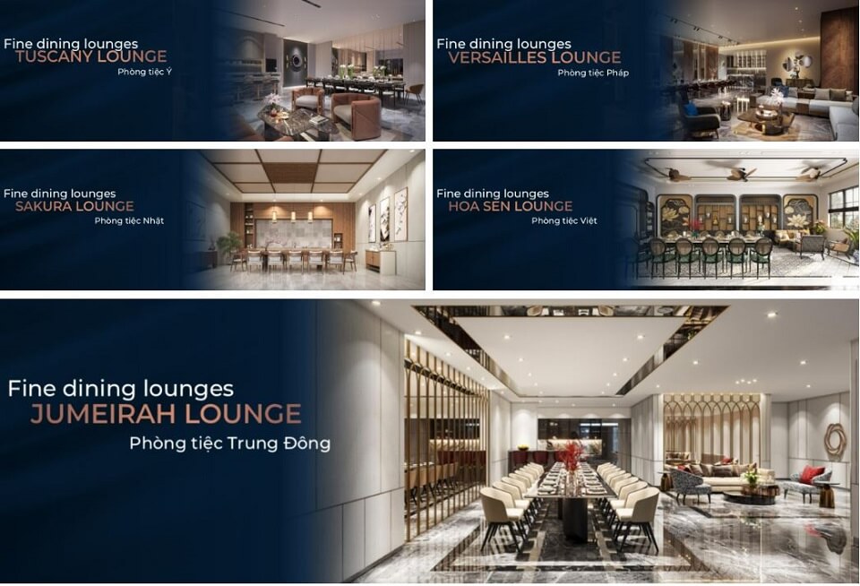 tiện ích 5 phòng tiệc The Privé