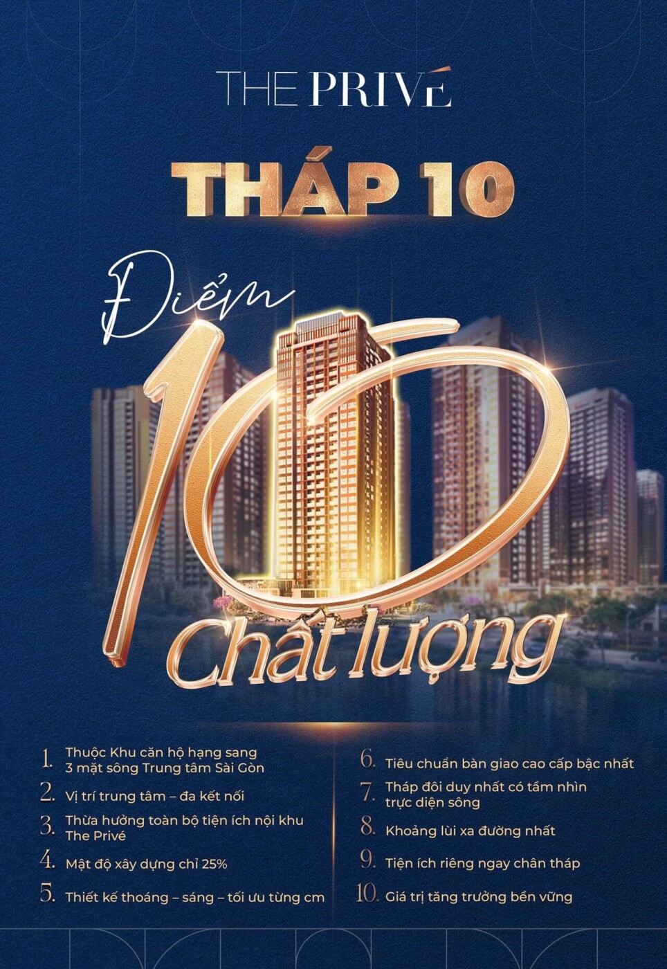 Tháp 10 The Privé điểm 10 chất lượng 